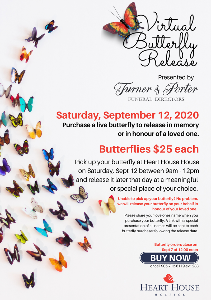 Heart House Hospice Virtual Butterfly Release Councillor Stephen